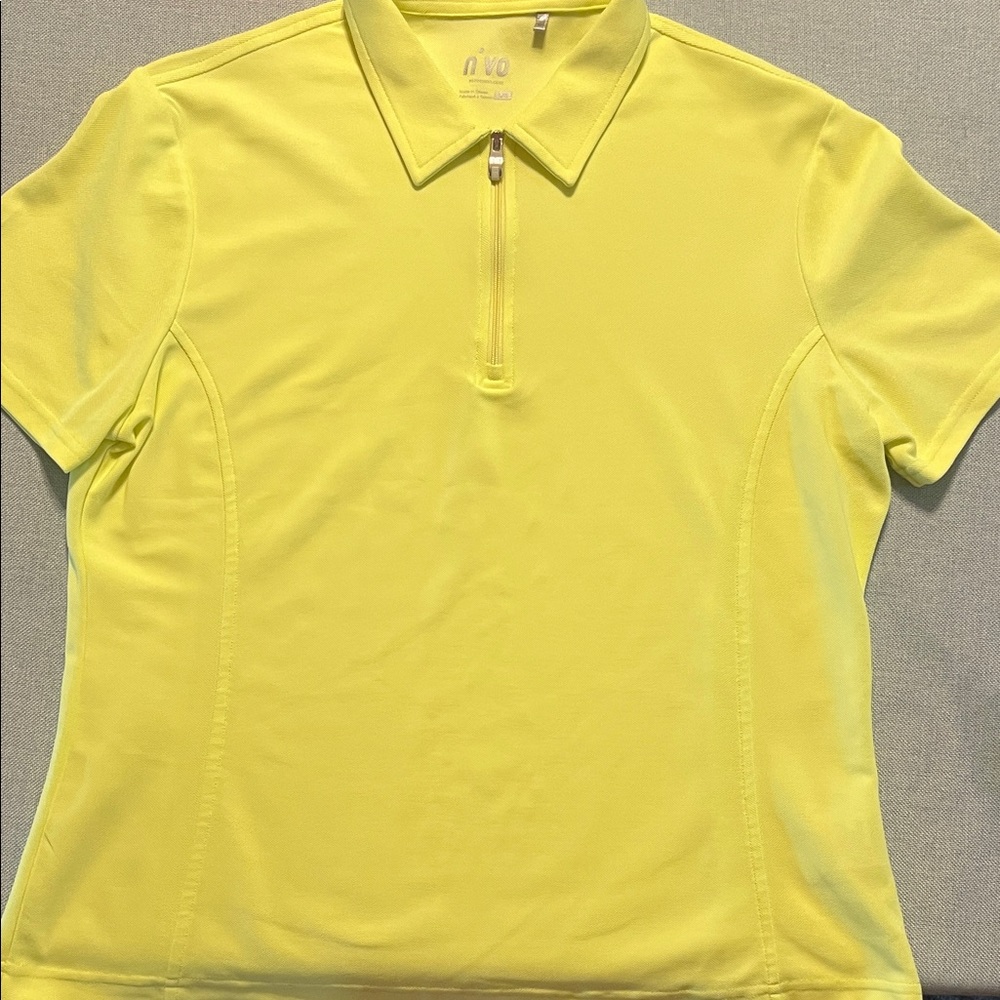 Women's Short Sleeve Yellow Polo Shirt